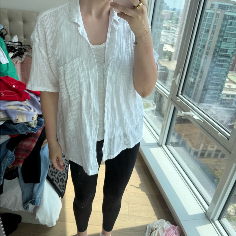 Abercrombie & Fitch White Button Down Shirt